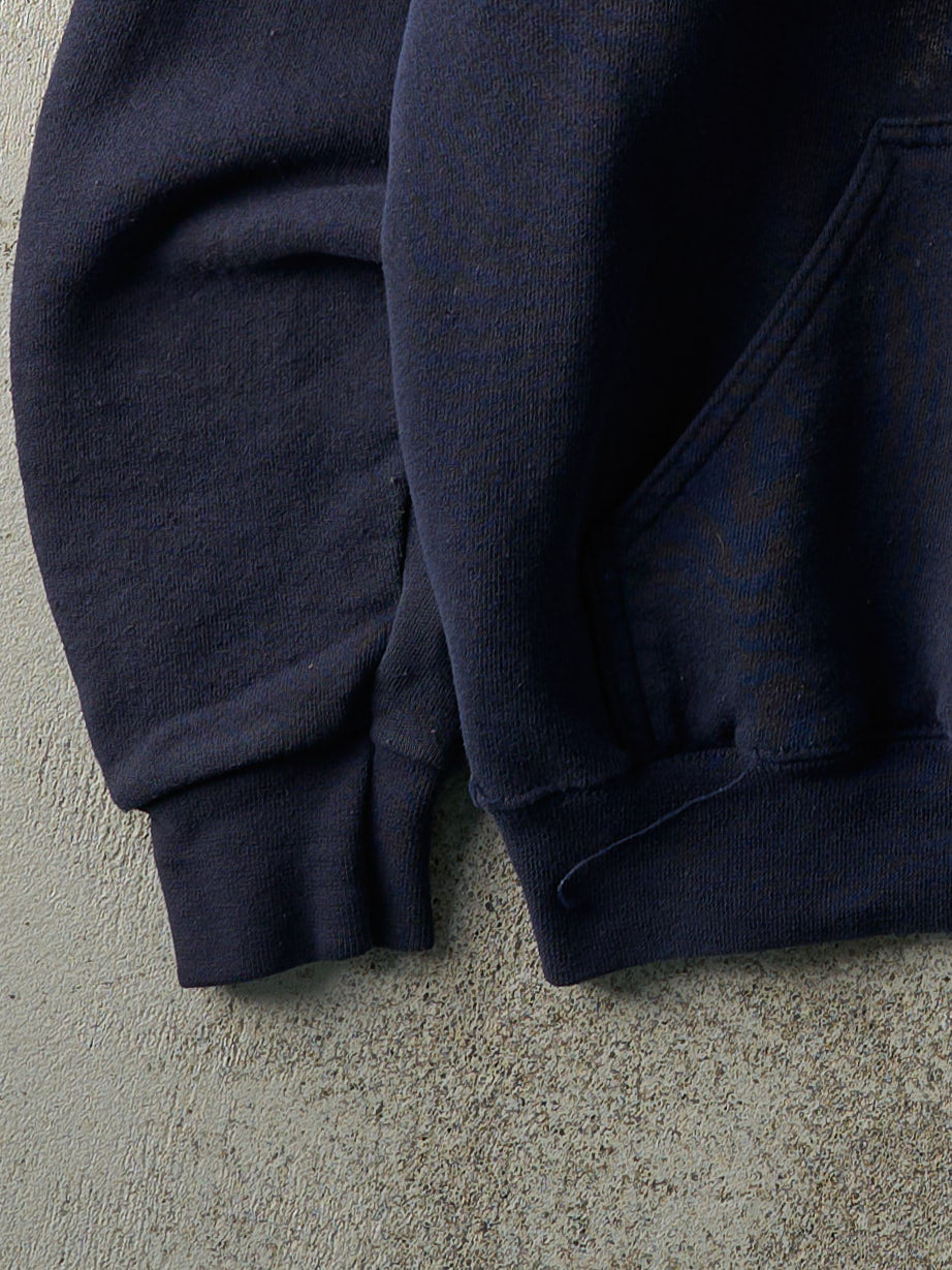 Vintage 90s Navy Blue Blank Discus Athletic Hoodie (M)