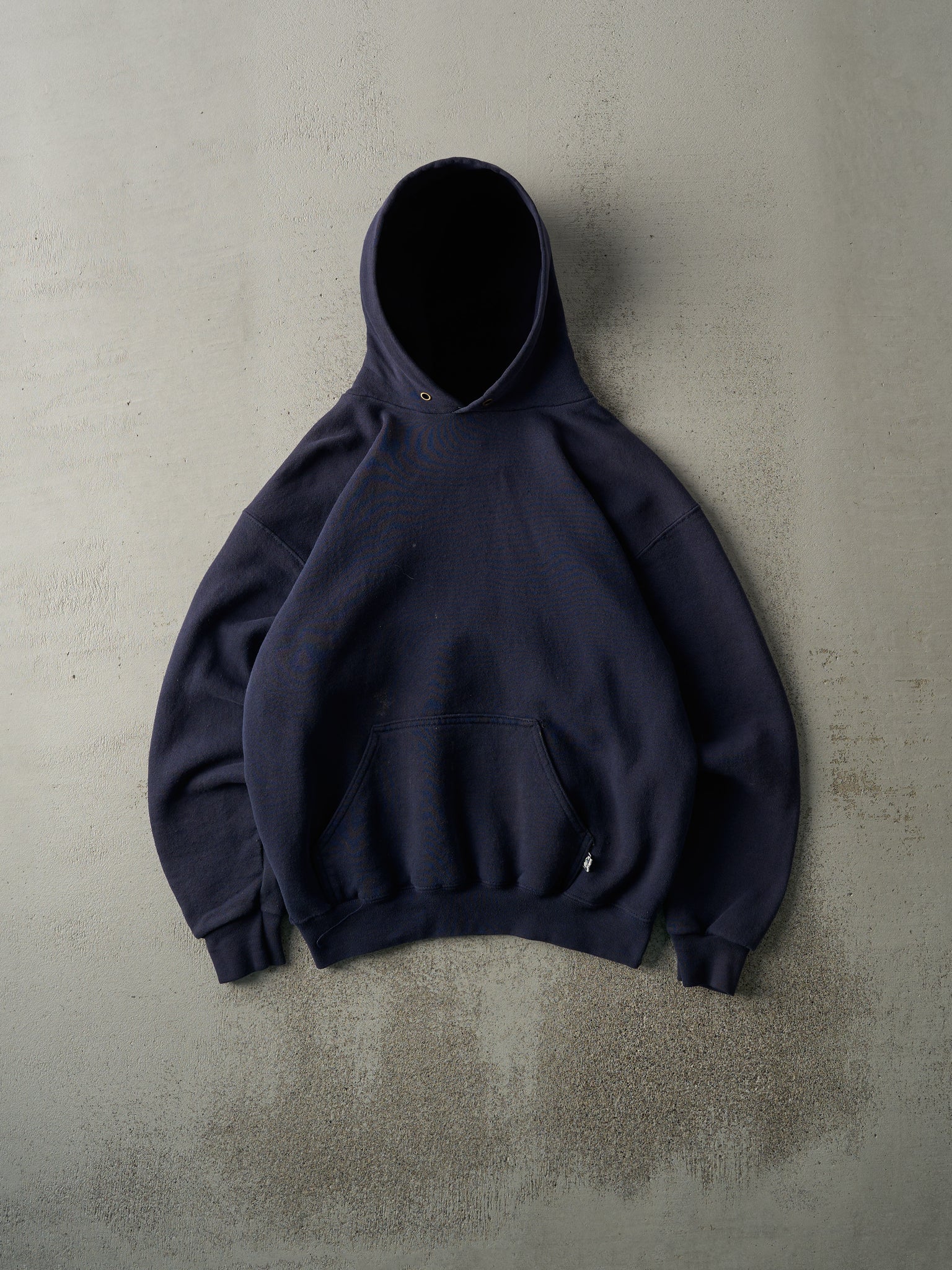 Vintage 90s Navy Blue Blank Discus Athletic Hoodie (M)