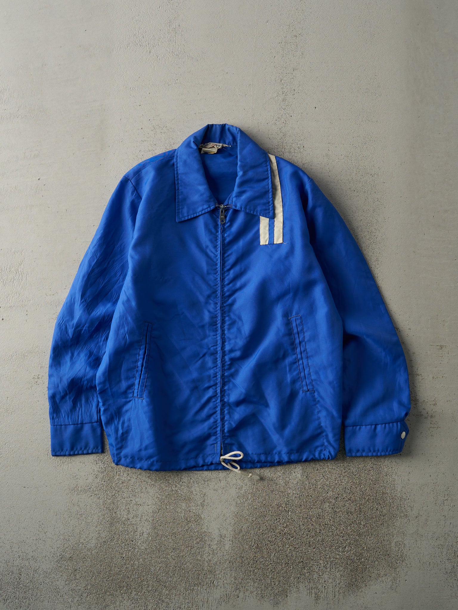 Vintage 70s Blue Striped Nylon Jacket (S)