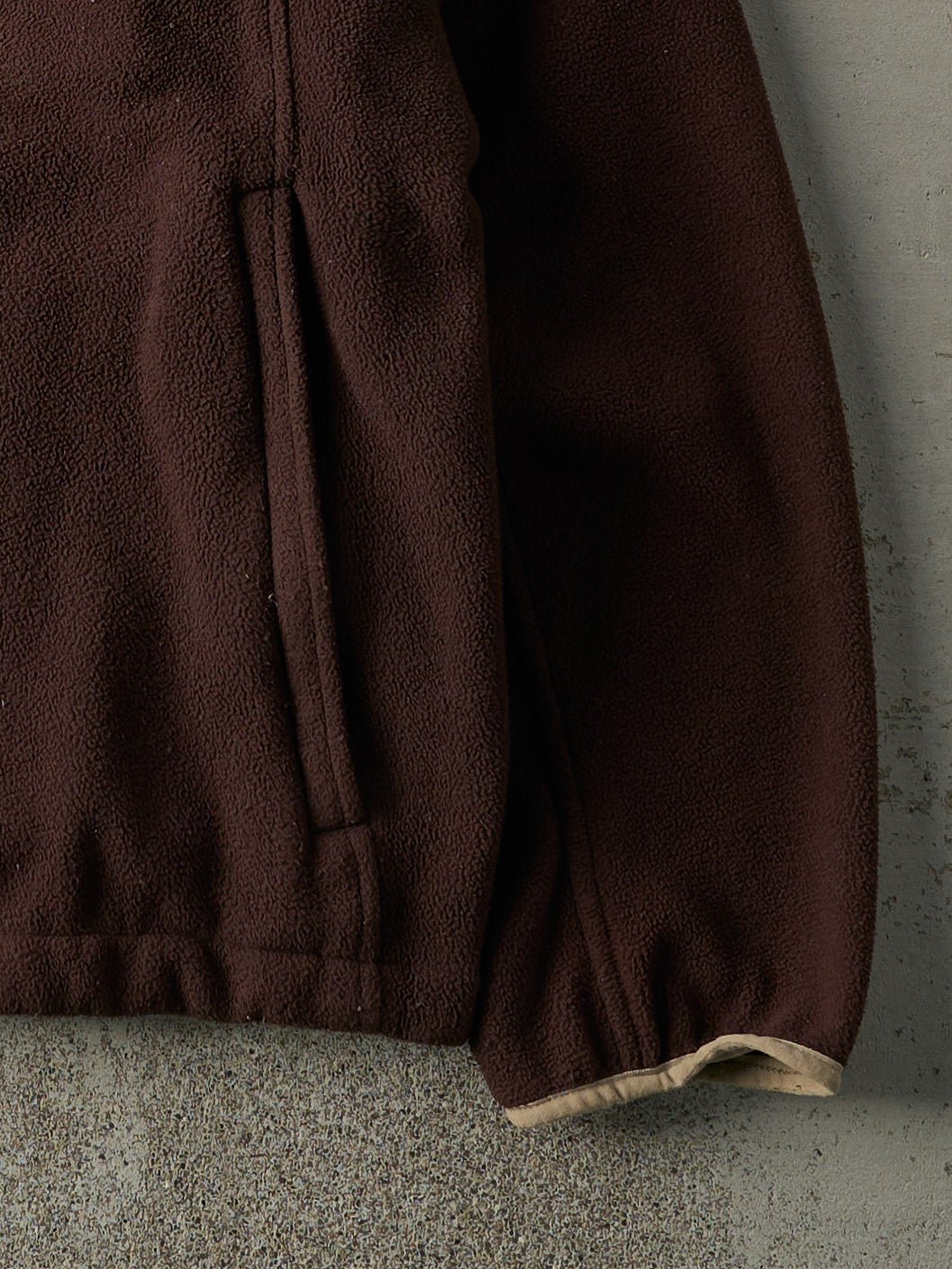 Vintage Y2K Brown The North Face Zip Up Fleece Sweater (L)