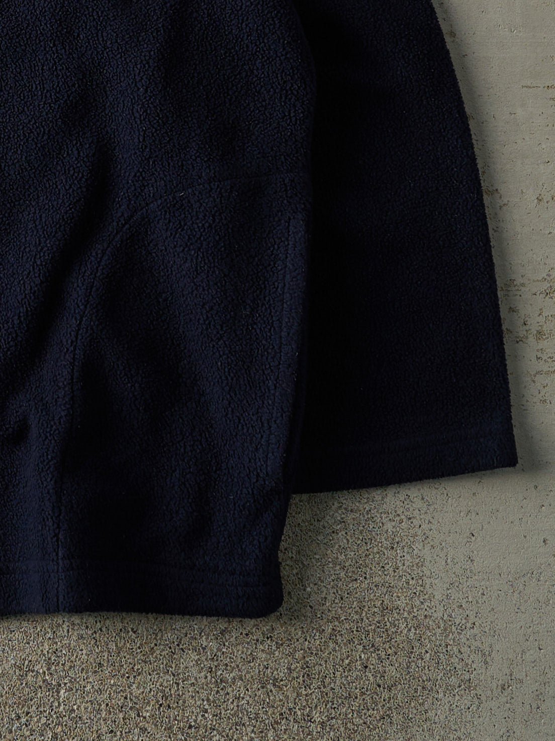 Vintage 90s Navy Blue Embroidered Tommy Sports Bootleg Fleece Quarter Zip Sweater (XL)