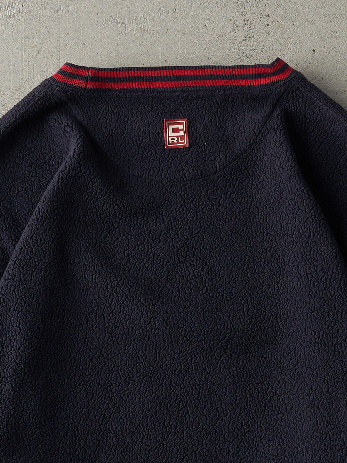 Vintage 90s Navy Blue Chaps Ralph Lauren Fleece Pullover (L)