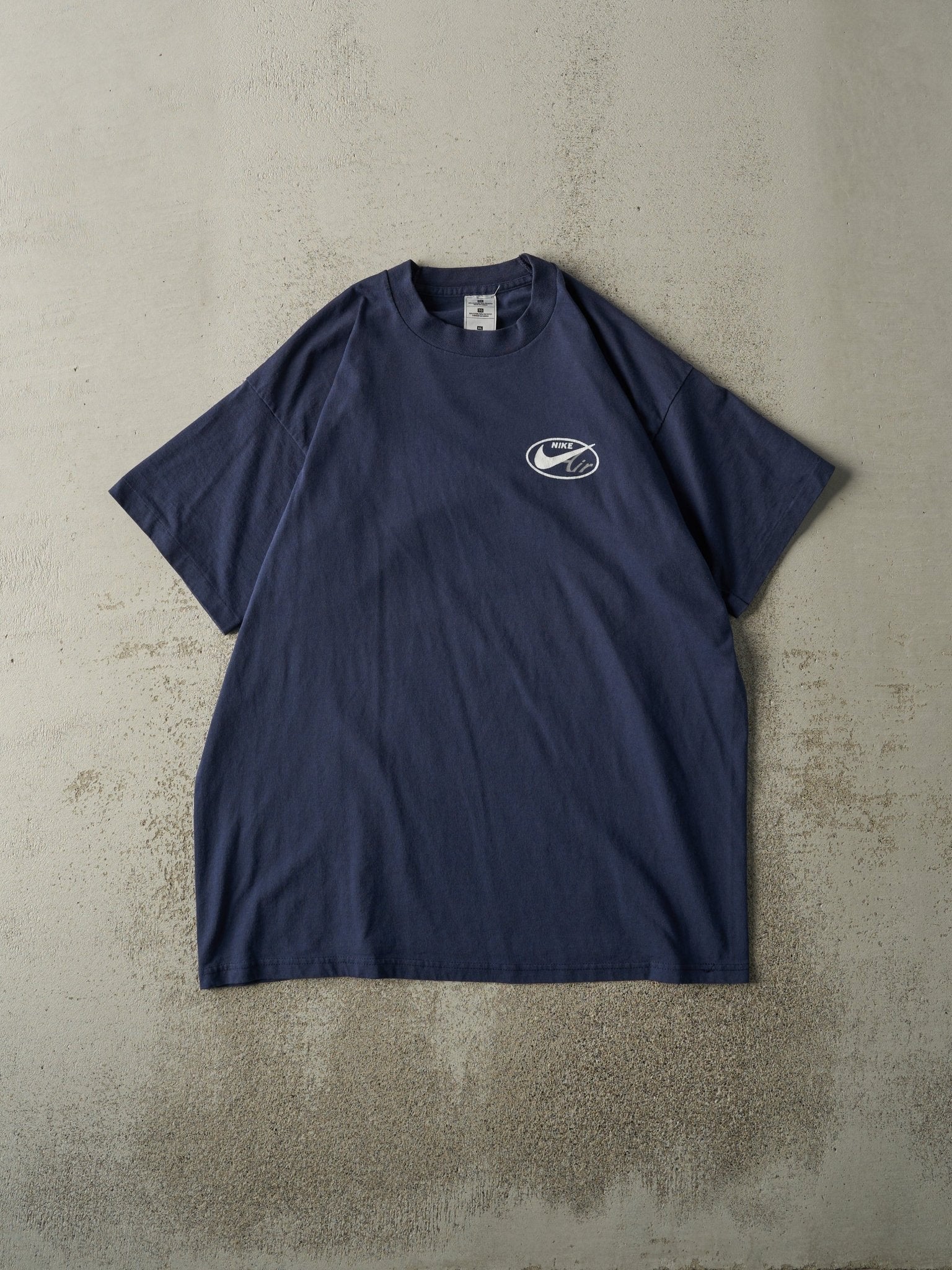Vintage 90s Navy Blue Nike Air Bootleg Single Stitch Tee (M/L)
