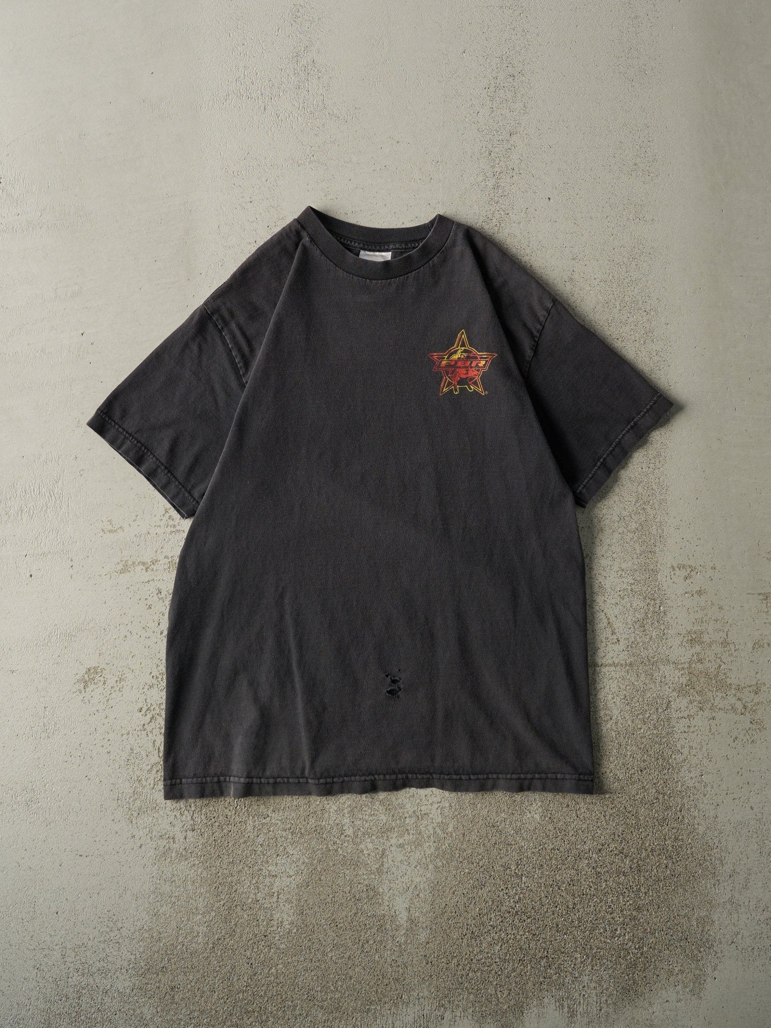 Vintage Y2K Faded Black Wrangler PBR Professional Bull Riders Tee (M/L)