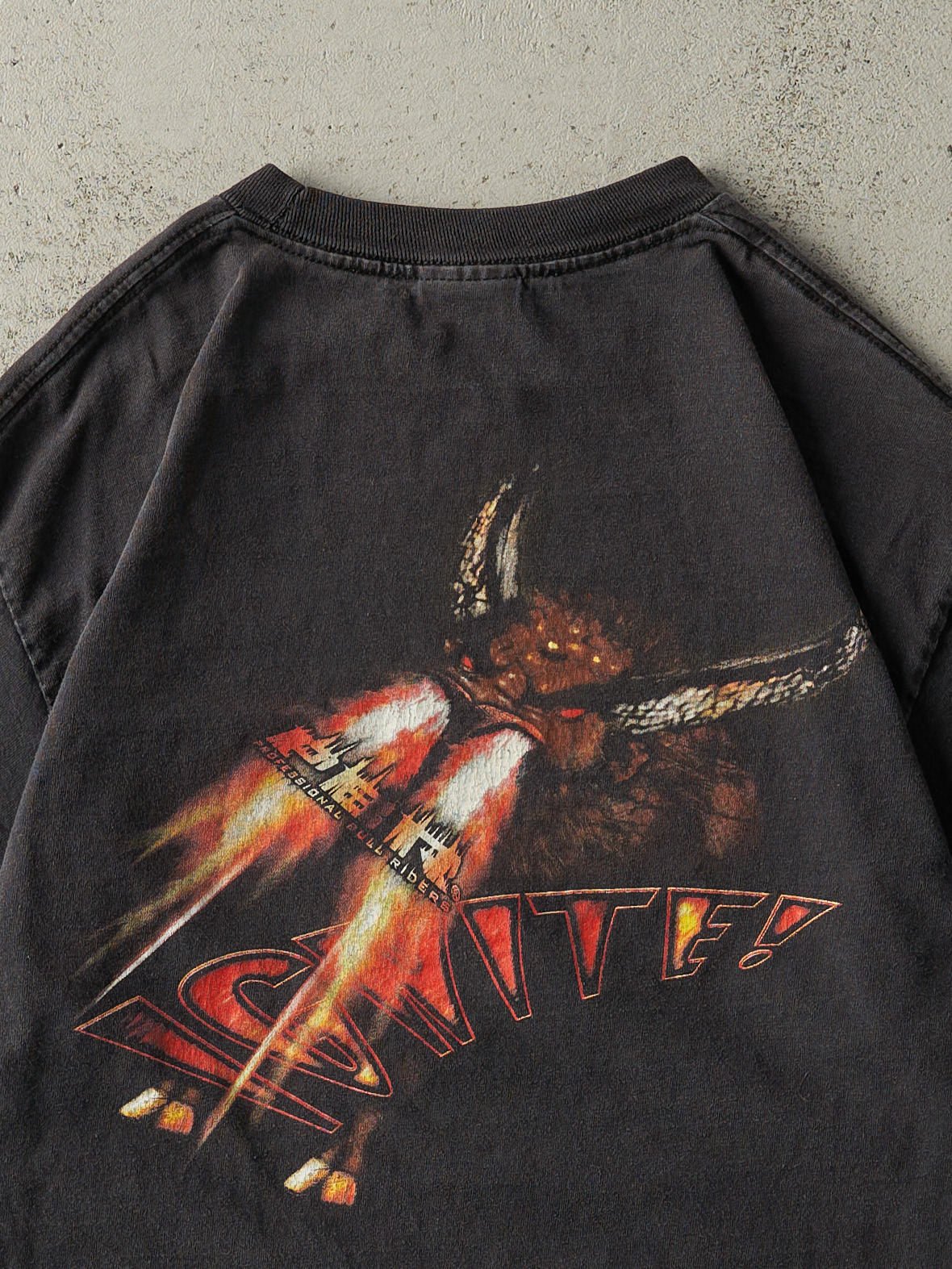 Vintage Y2K Faded Black Wrangler PBR Professional Bull Riders Tee (M/L)