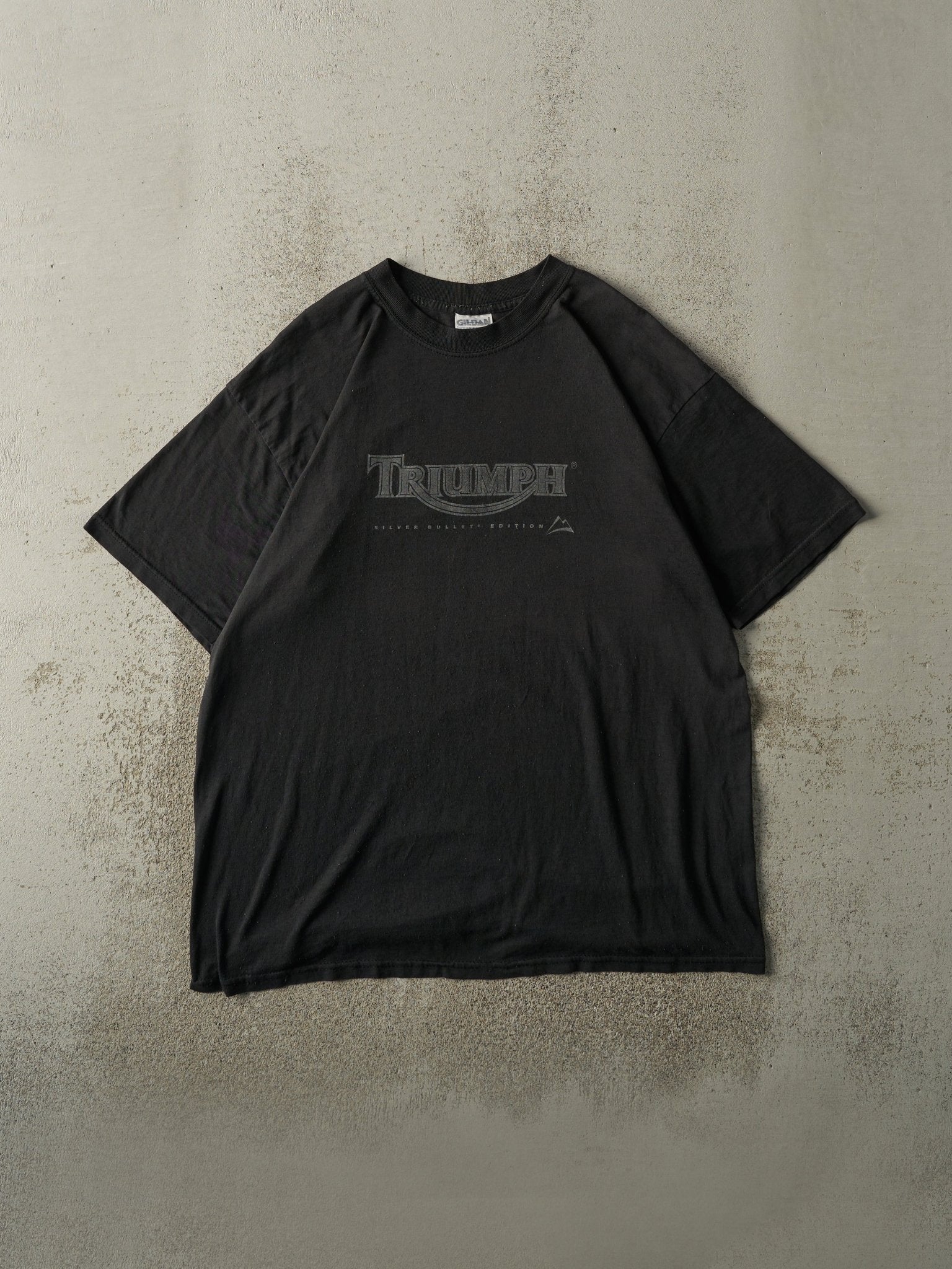 Vintage 90s Black Triumph Silver Bullet Edition Tee (M)