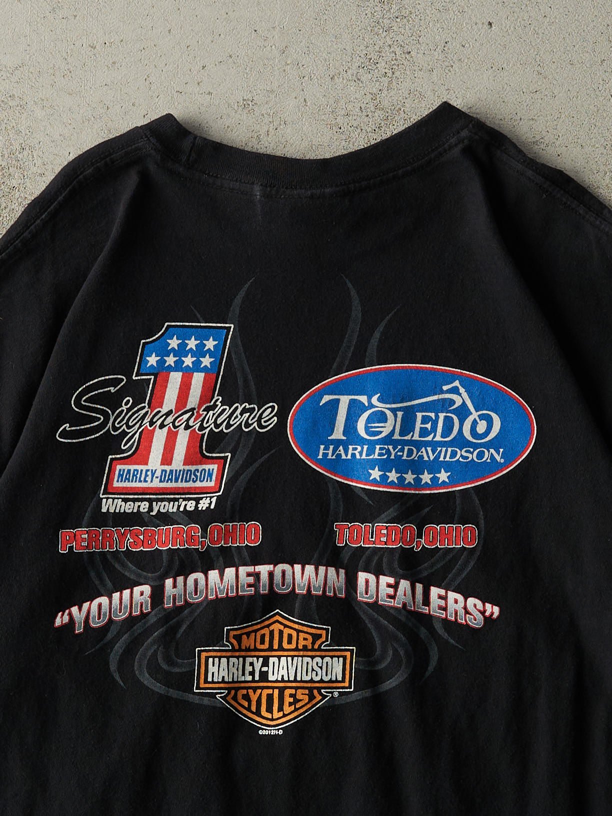Vintage 12' Black Ohio Harley Davidson Tee (L)