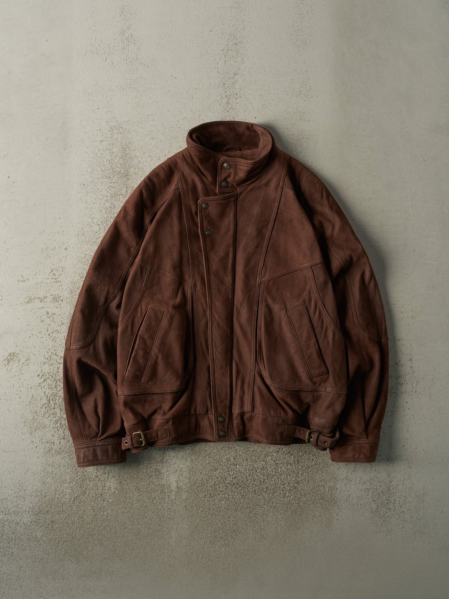 Vintage 90s Brown Wilsons Suede Leather Jacket (L)