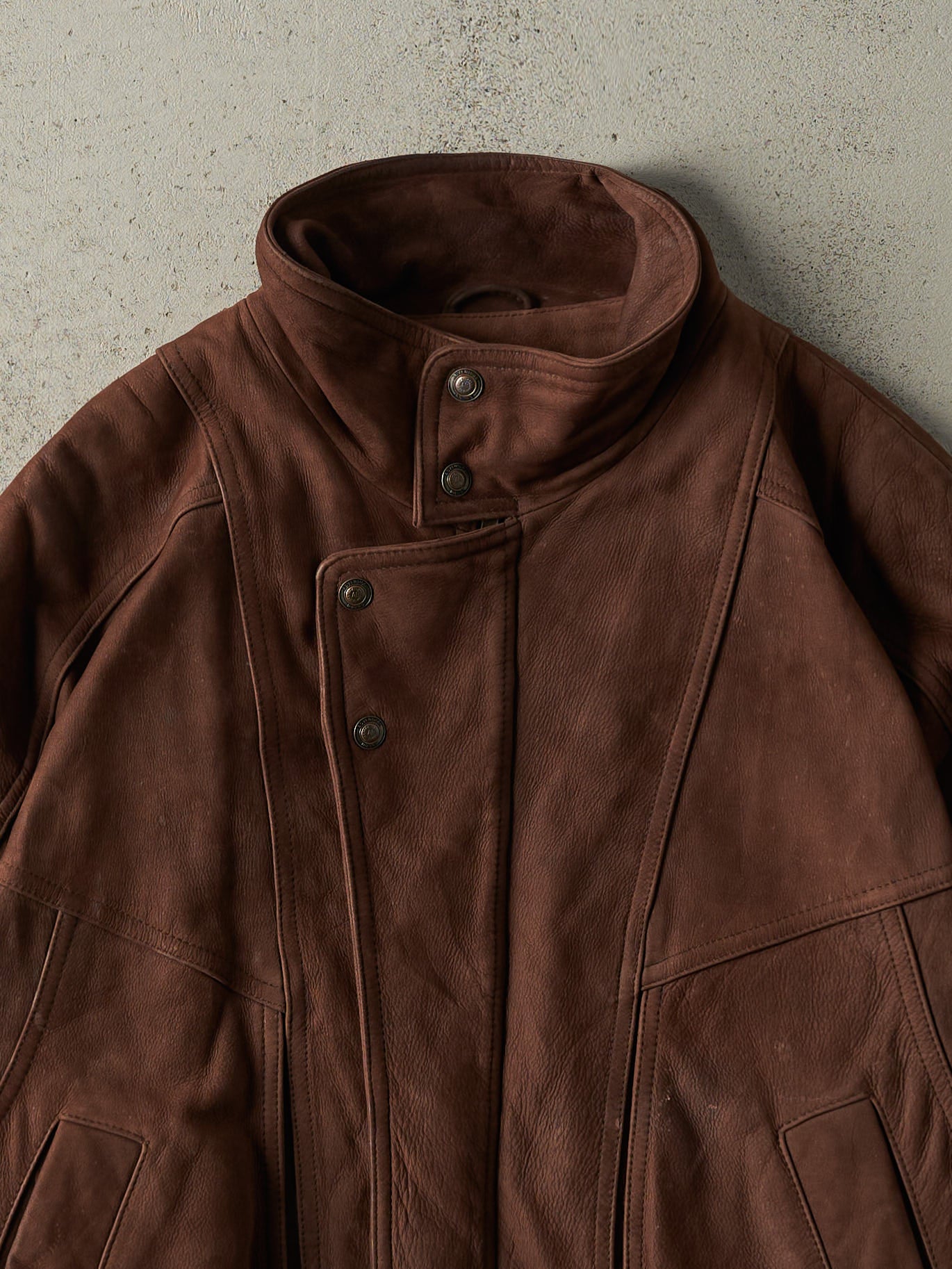 Vintage 90s Brown Wilsons Suede Leather Jacket (L)