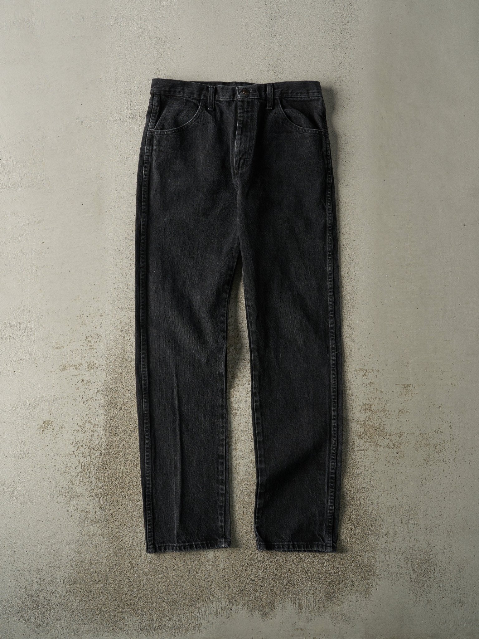 Vintage 90s Faded Black Rustler Denim Pants (32x33.5)
