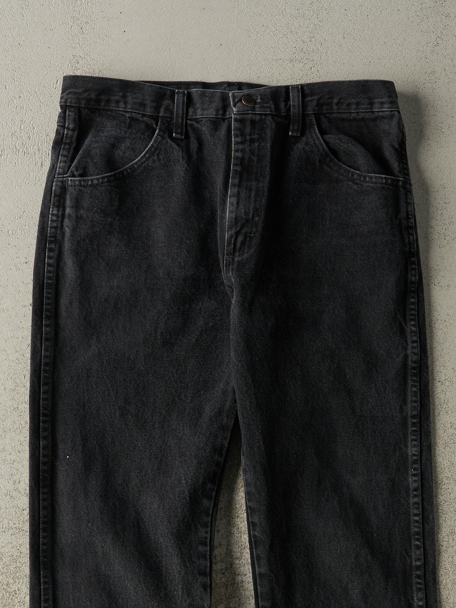 Vintage 90s Faded Black Rustler Denim Pants (32x33.5)