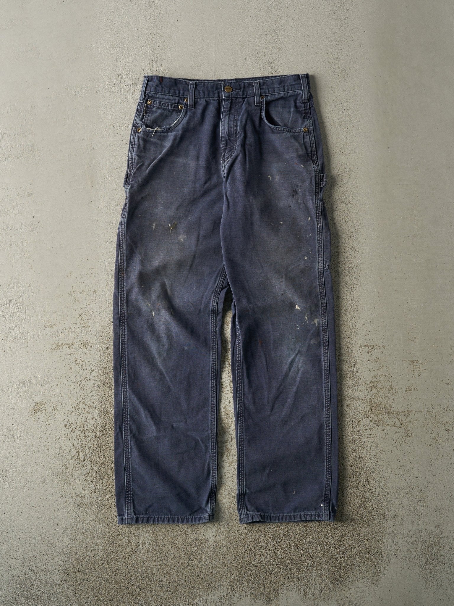 Vintage Y2K Navy Blue Carhartt Carpenter Pants (30x31)