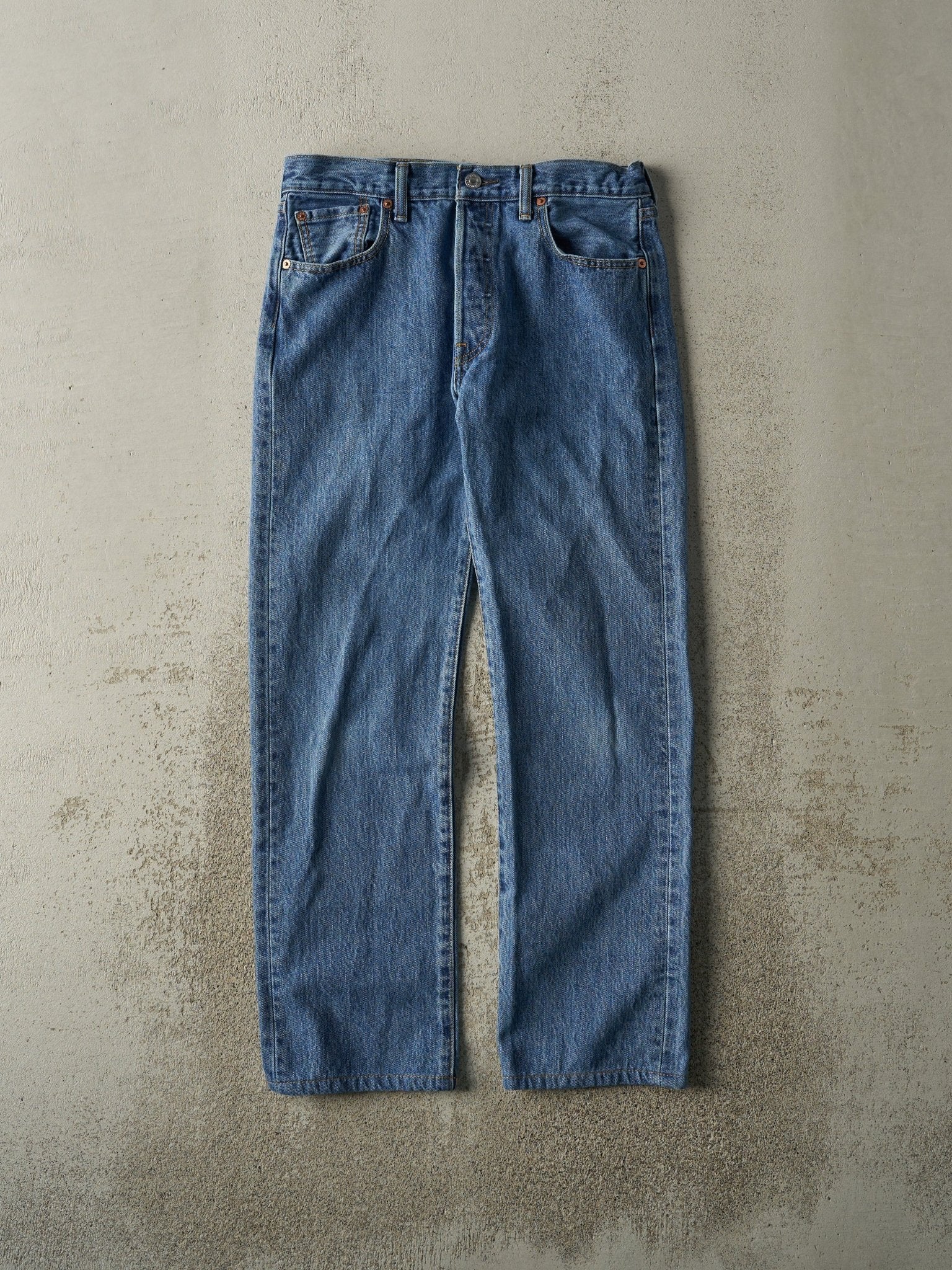Vintage 90s Mid Wash Levi's 501 Jeans (30x28)