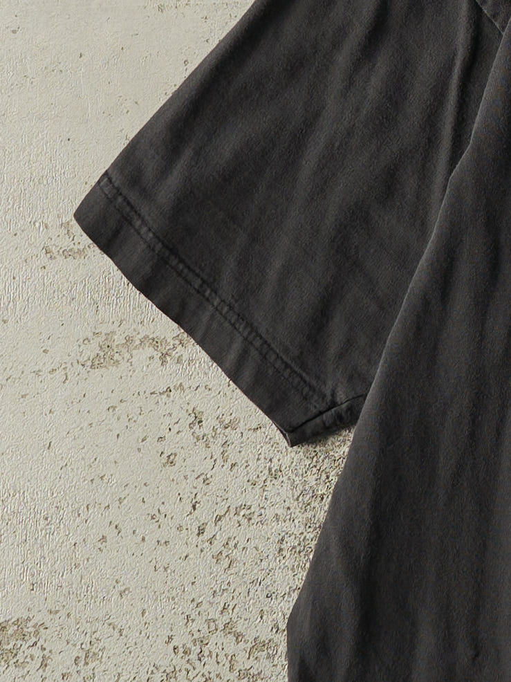 Vintage Y2K Faded Black Blank Tee (L)