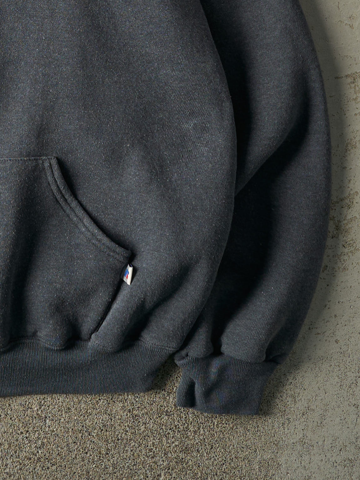 Vintage Y2K Charcoal Grey Russell Athletic Zip Up Hoodie (L)