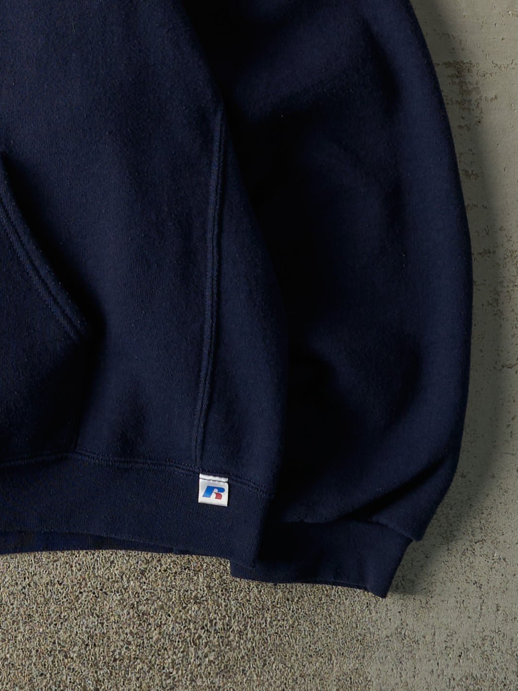 Vintage Y2K Navy Blue Russell Athletic Hoodie (XL)