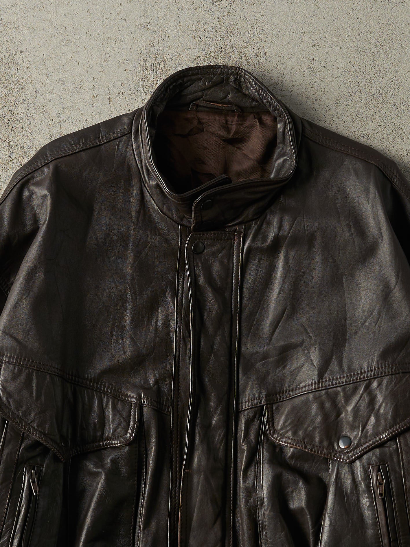 Vintage 90s Brown Renoma Leather Jacket (L)