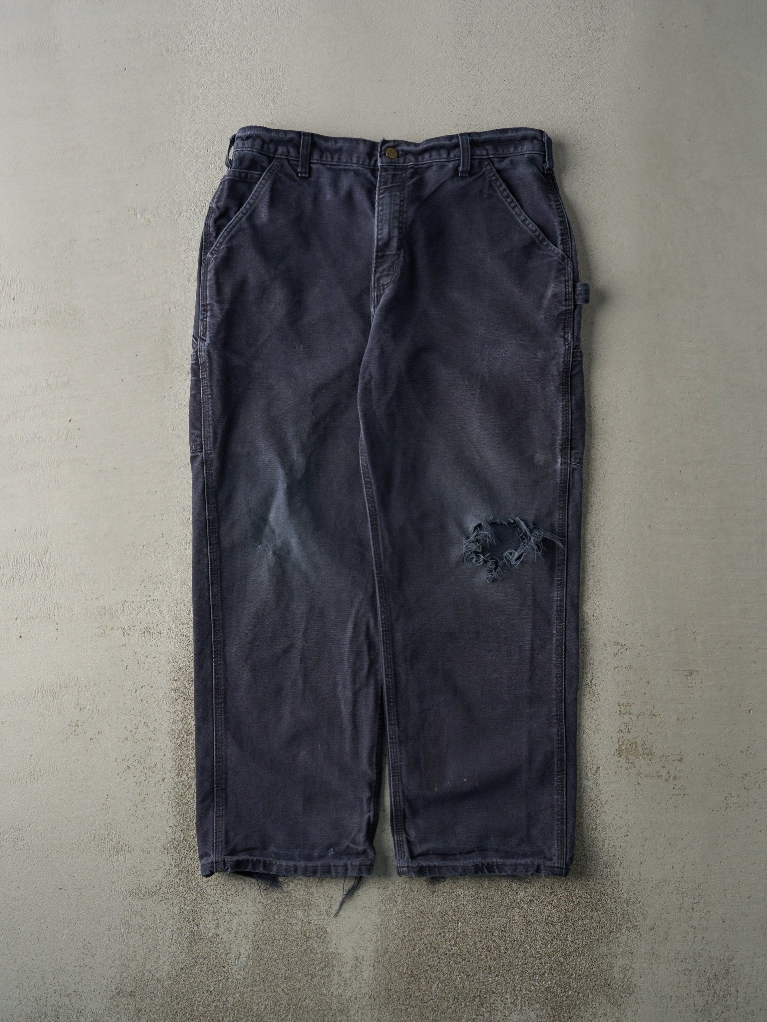 Vintage Y2K Navy Blue Dungaree Fit Carhartt Carpenter Pants (35.5x29.5)