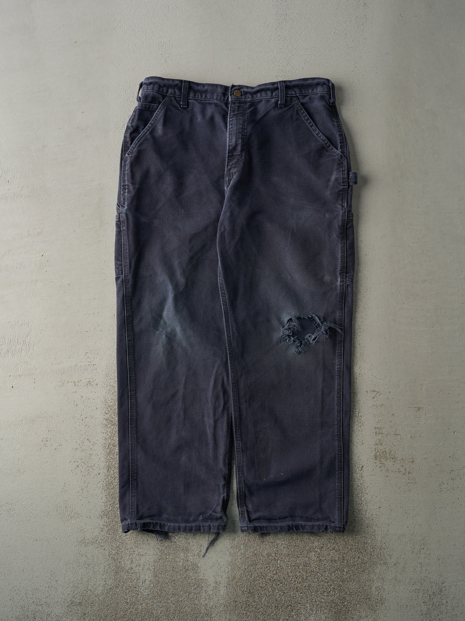 Vintage Y2K Navy Blue Dungaree Fit Carhartt Carpenter Pants (35.5x29.5)