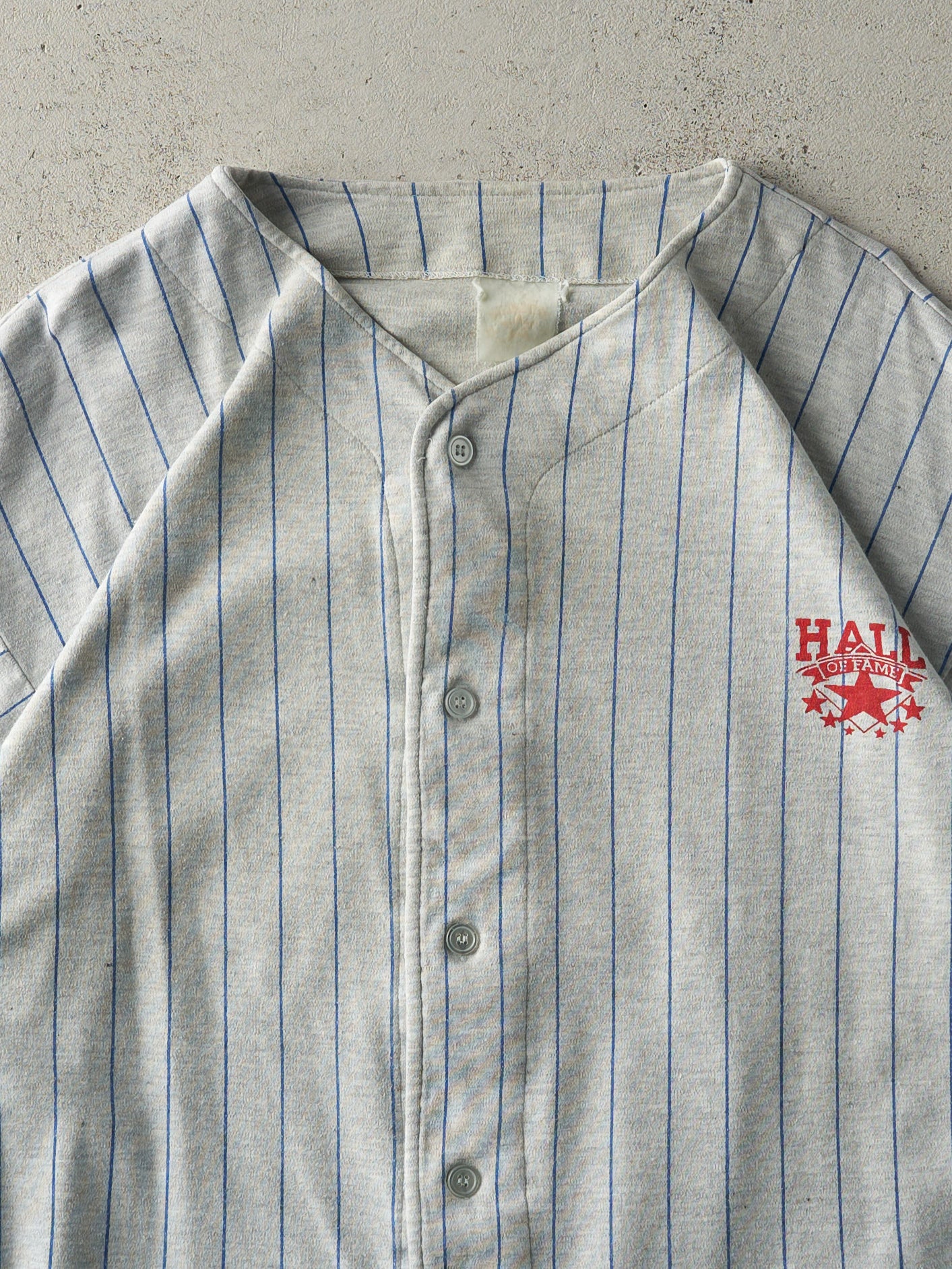 Vintage 90s Heather Grey Hall of Fame Cotton Baseball Jersey (L)