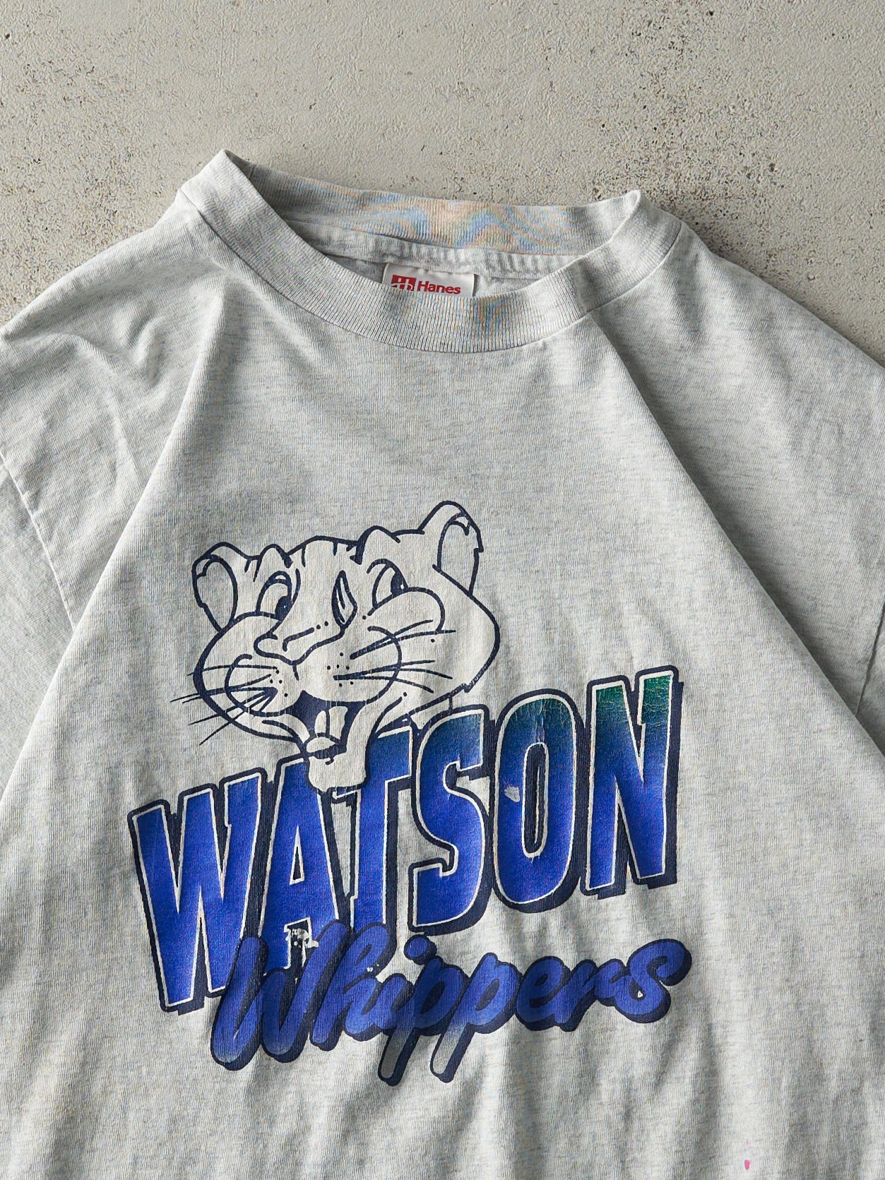 Vintage 90s Heather Grey Watson Whippers Single Stitch Tee (S)