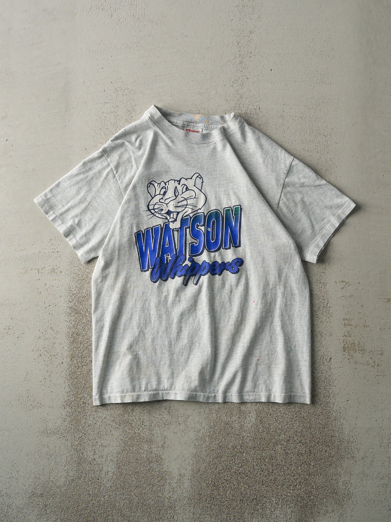 Vintage 90s Heather Grey Watson Whippers Single Stitch Tee (S)