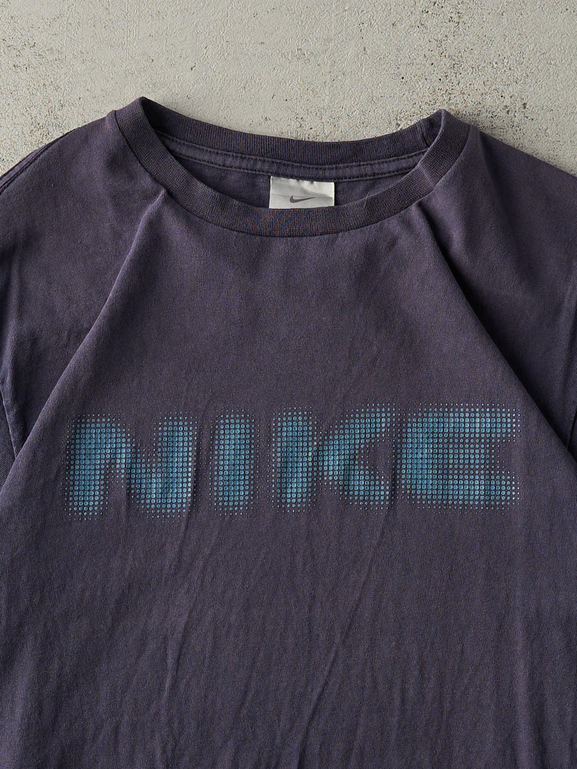 Vintage Y2K Navy Blue Nike Logo Tee (S)