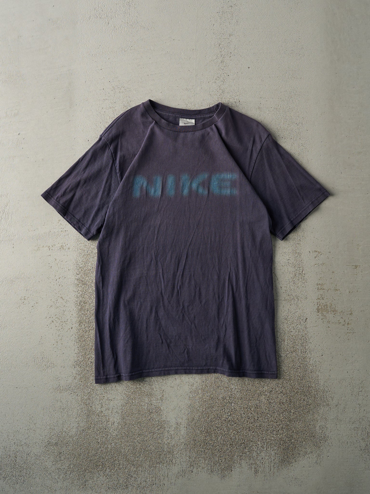 Vintage Y2K Navy Blue Nike Logo Tee (S)