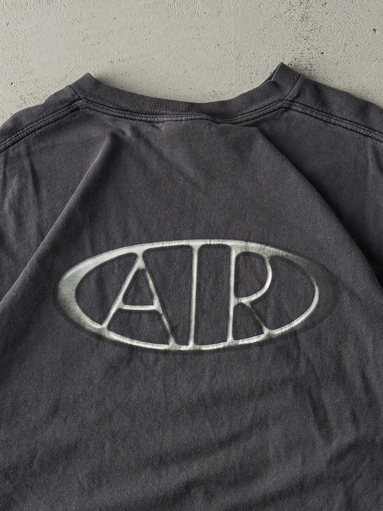 Vintage 90s Faded Black Nike Logo Tee (M)