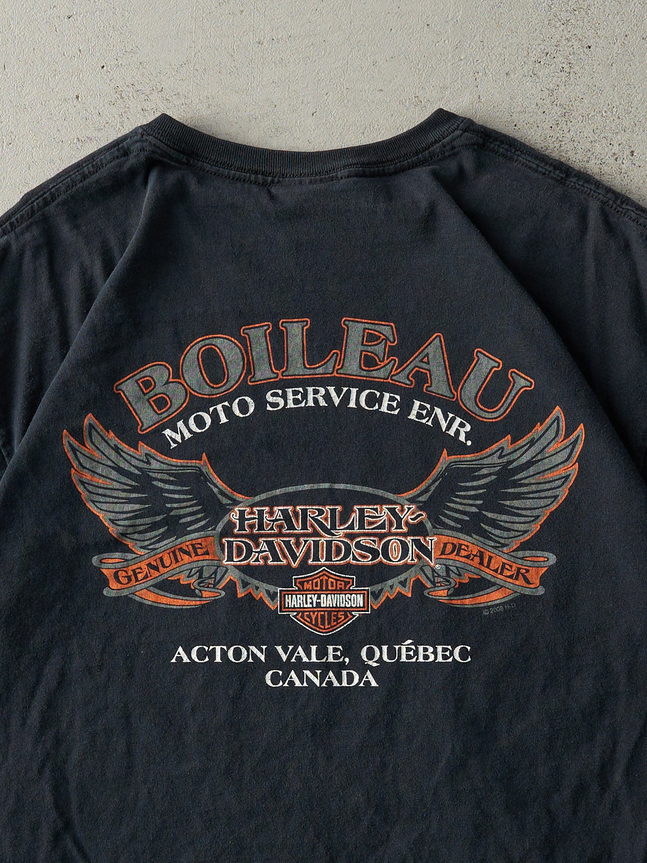Vintage 08' Black Quebec Canada Harley Davidson Tee (M)