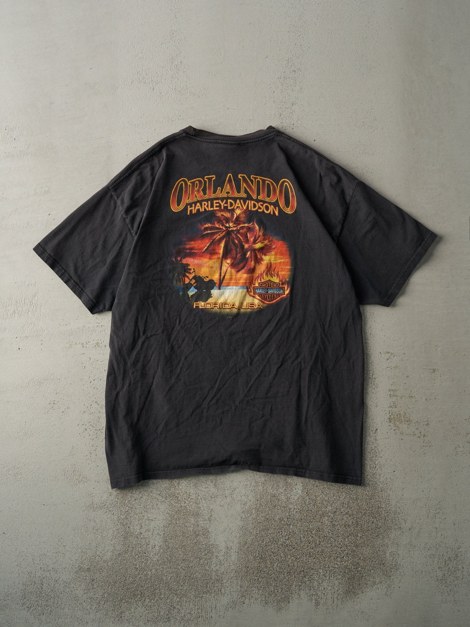 Vintage 08' Black Orlando Florida Harley Davidson Tee (L)