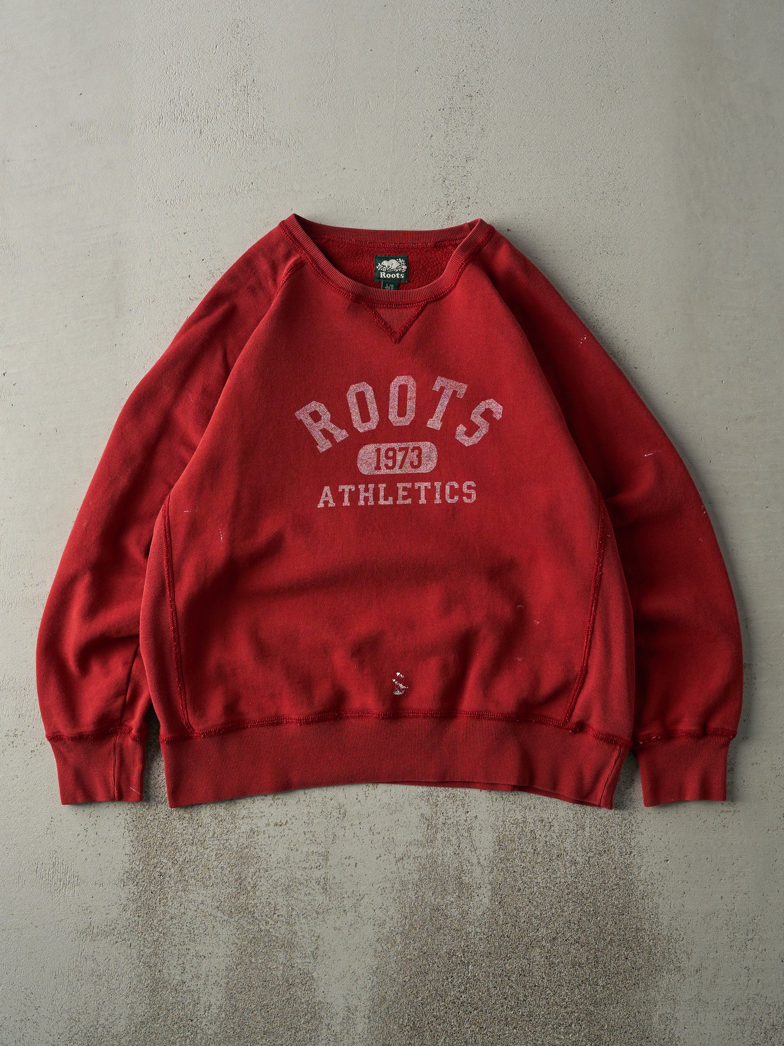 Vintage 90s Red Roots Athletics Crewneck (L)