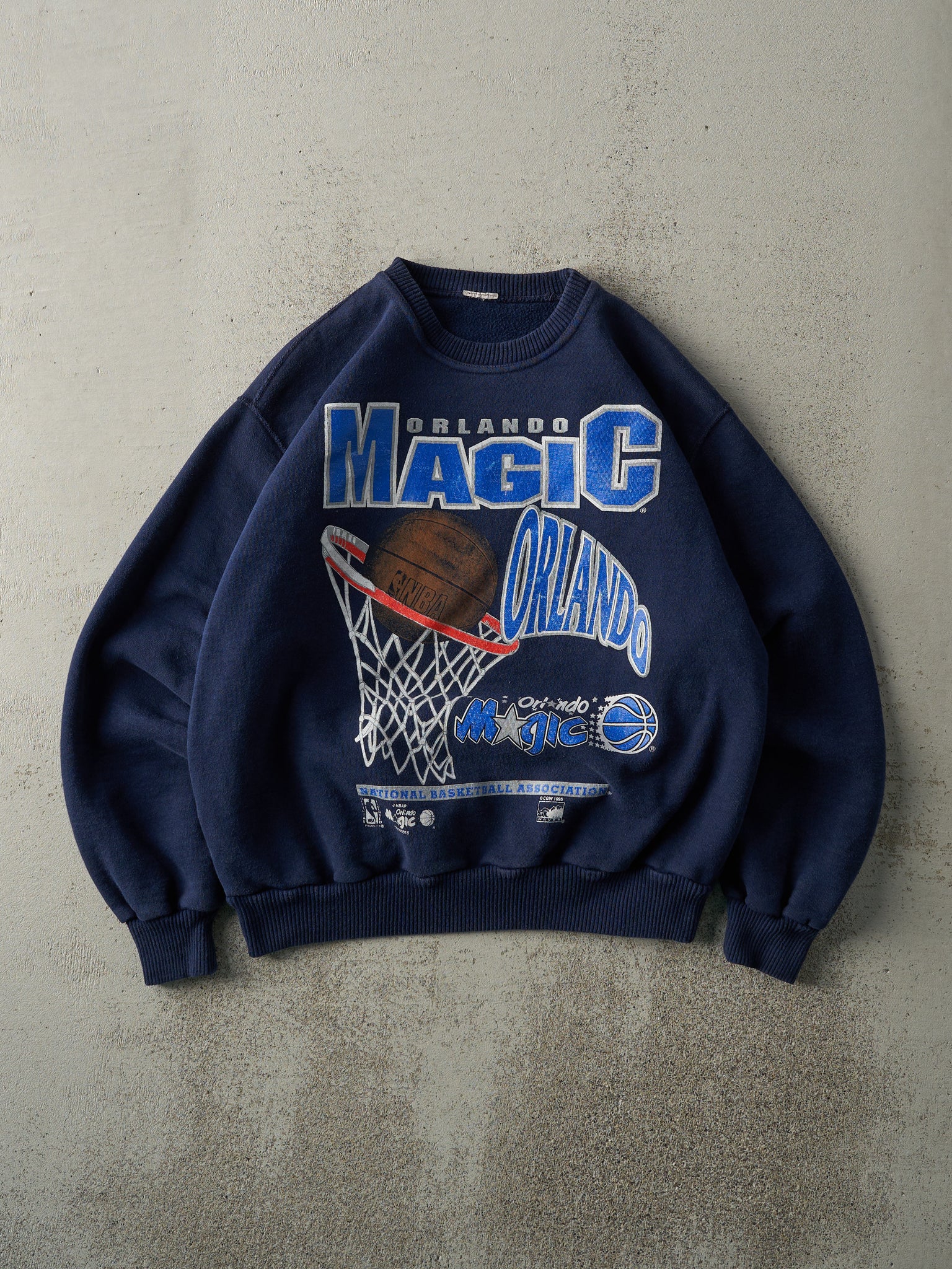 Vintage 95' Navy Orlando Magic NBA Boxy Crewneck (M)