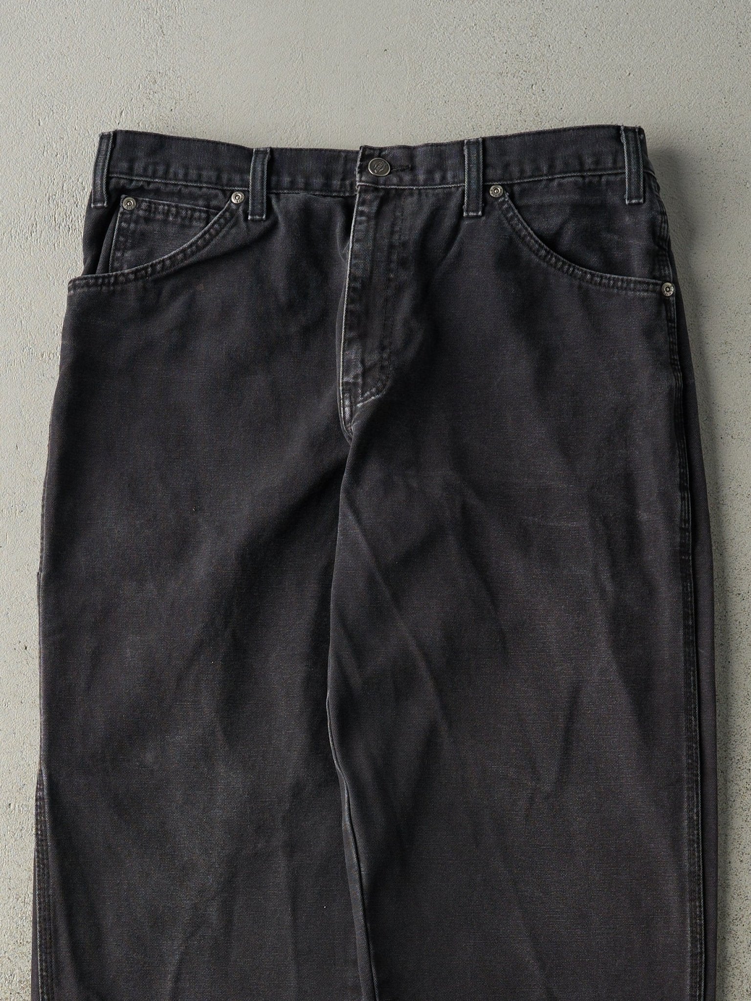 Vintage 90s Faded Black Dickies Work Pants (33x32.5)