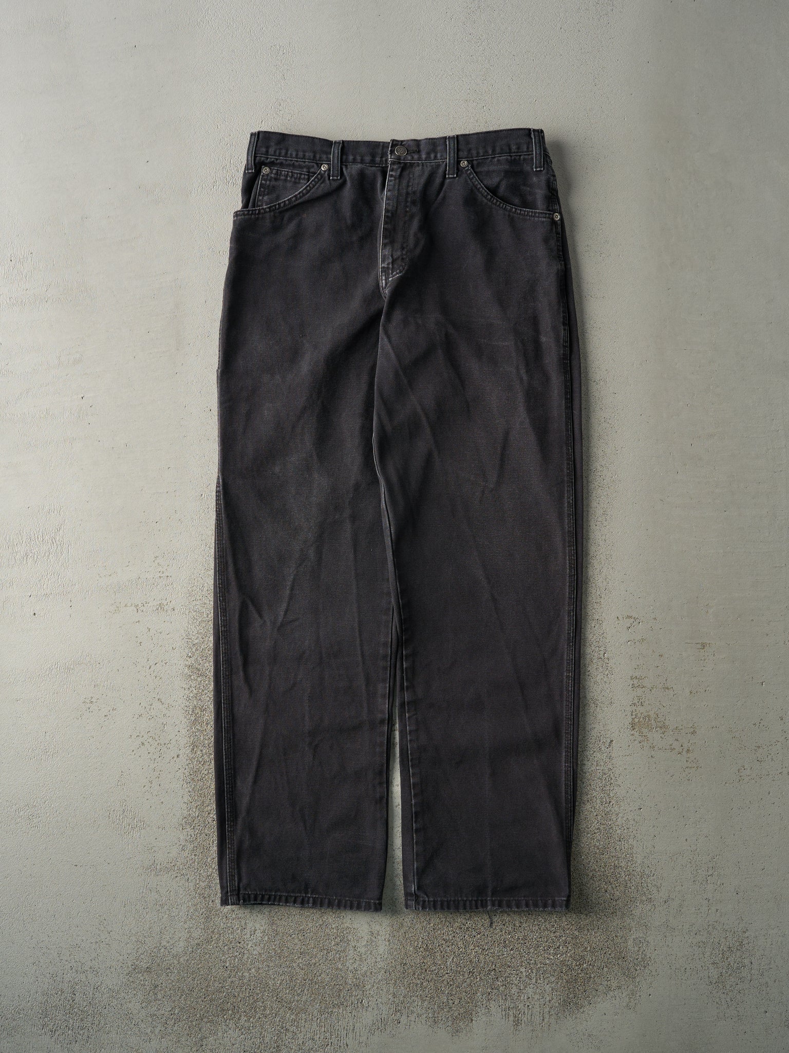 Vintage 90s Faded Black Dickies Work Pants (33x32.5)