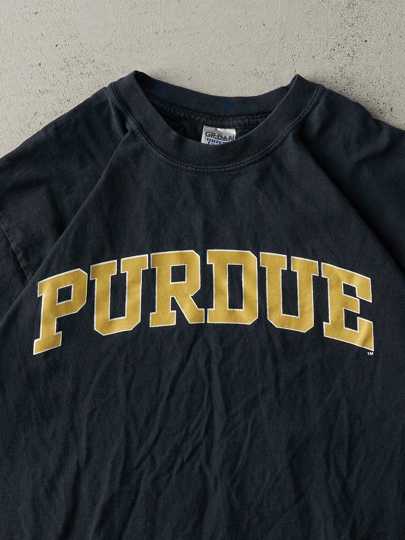 Vintage Y2K Black Purdue University Tee (M)