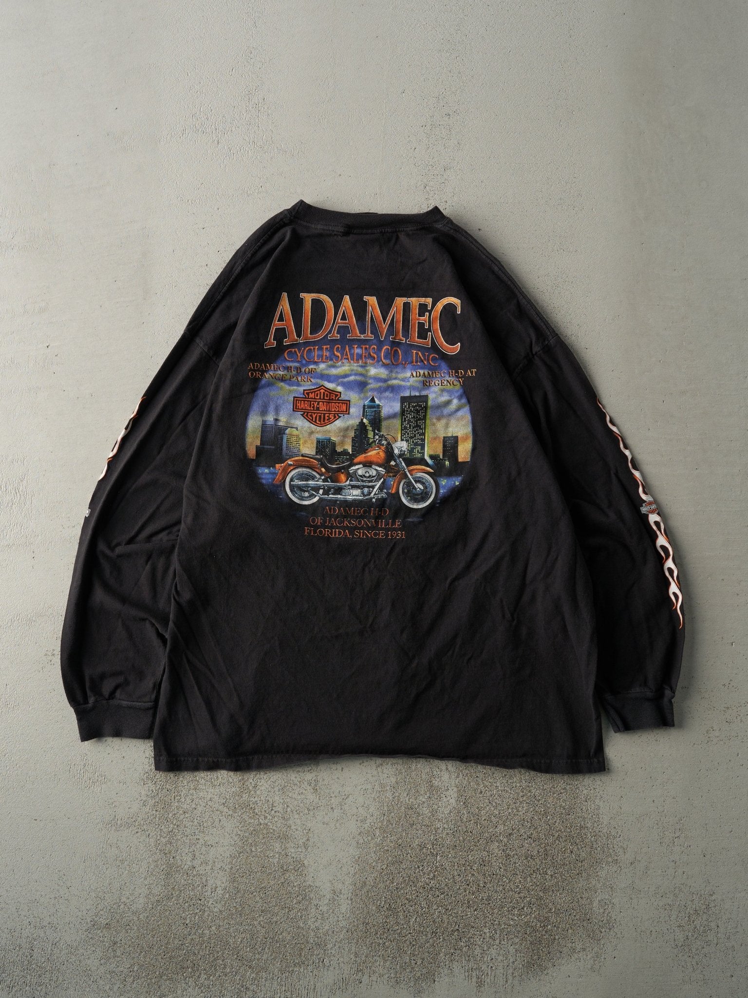 Vintage 06' Black Jacksonville Florida Harley Davidson Long Sleeve (L)