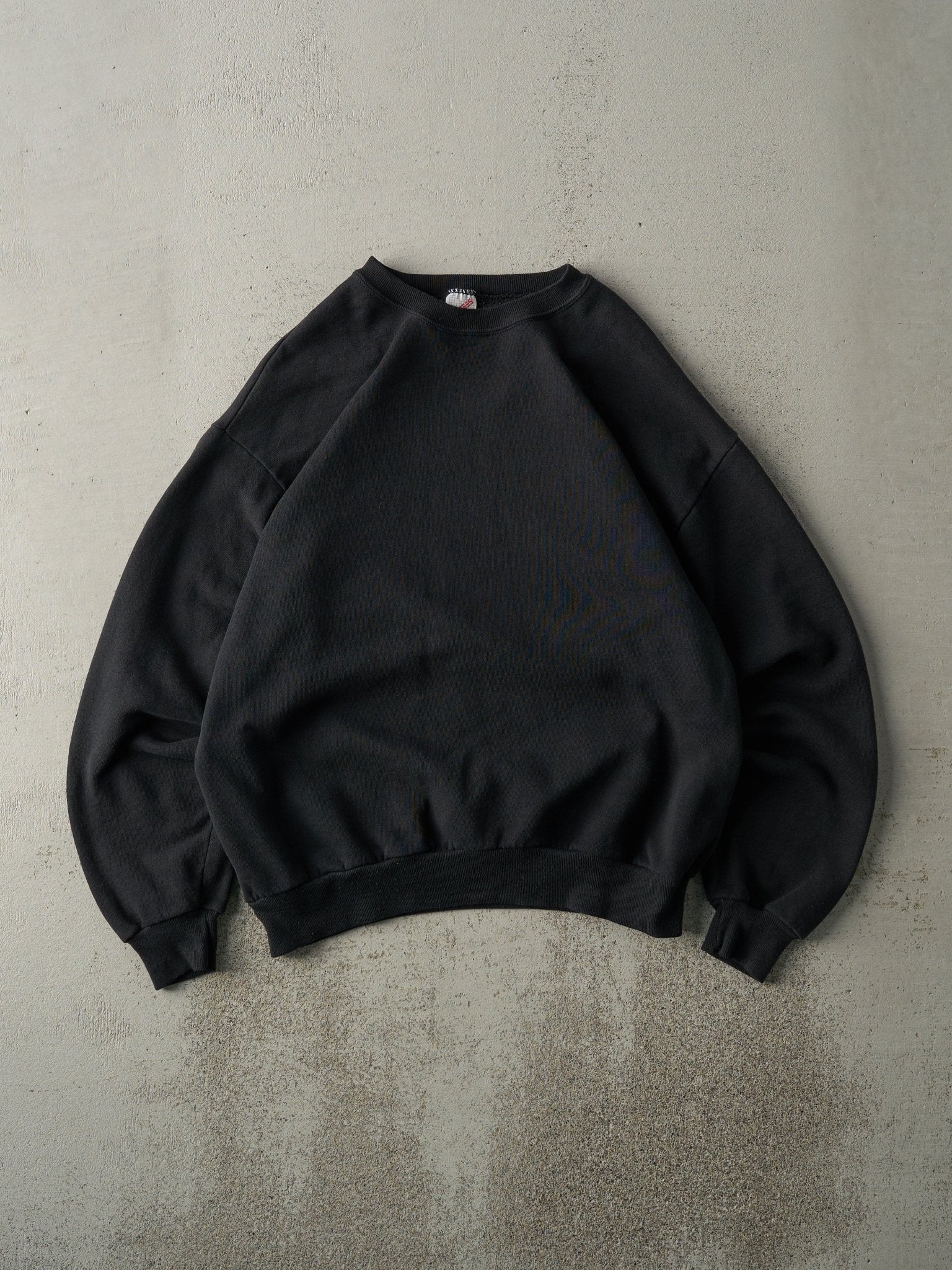 Vintage 90s Black Blank Crewneck (M)