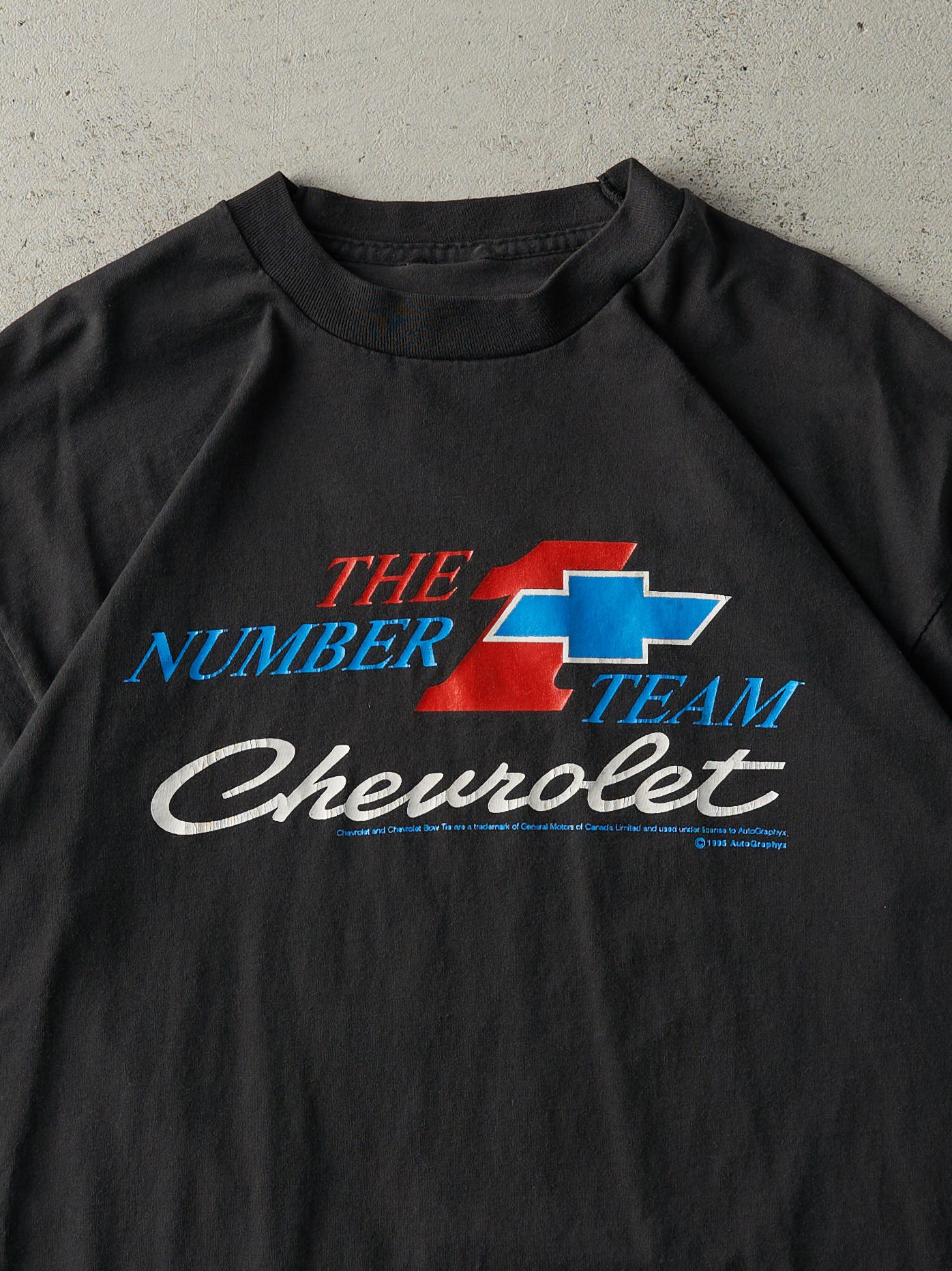 Vintage 95' Black Chevrolet "The Number 1 Team" Tee (M)