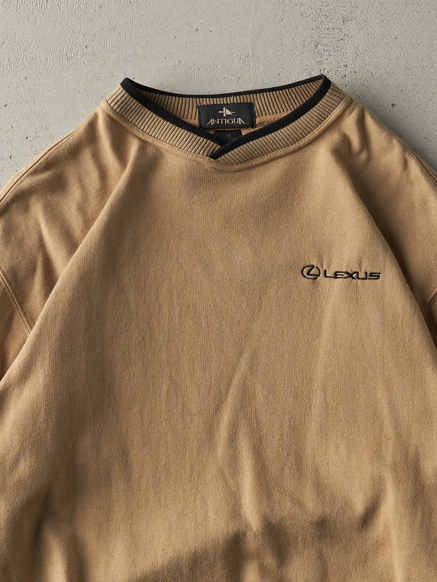 Vintage 90s Beige Embroidered Lexus Crewneck (L)