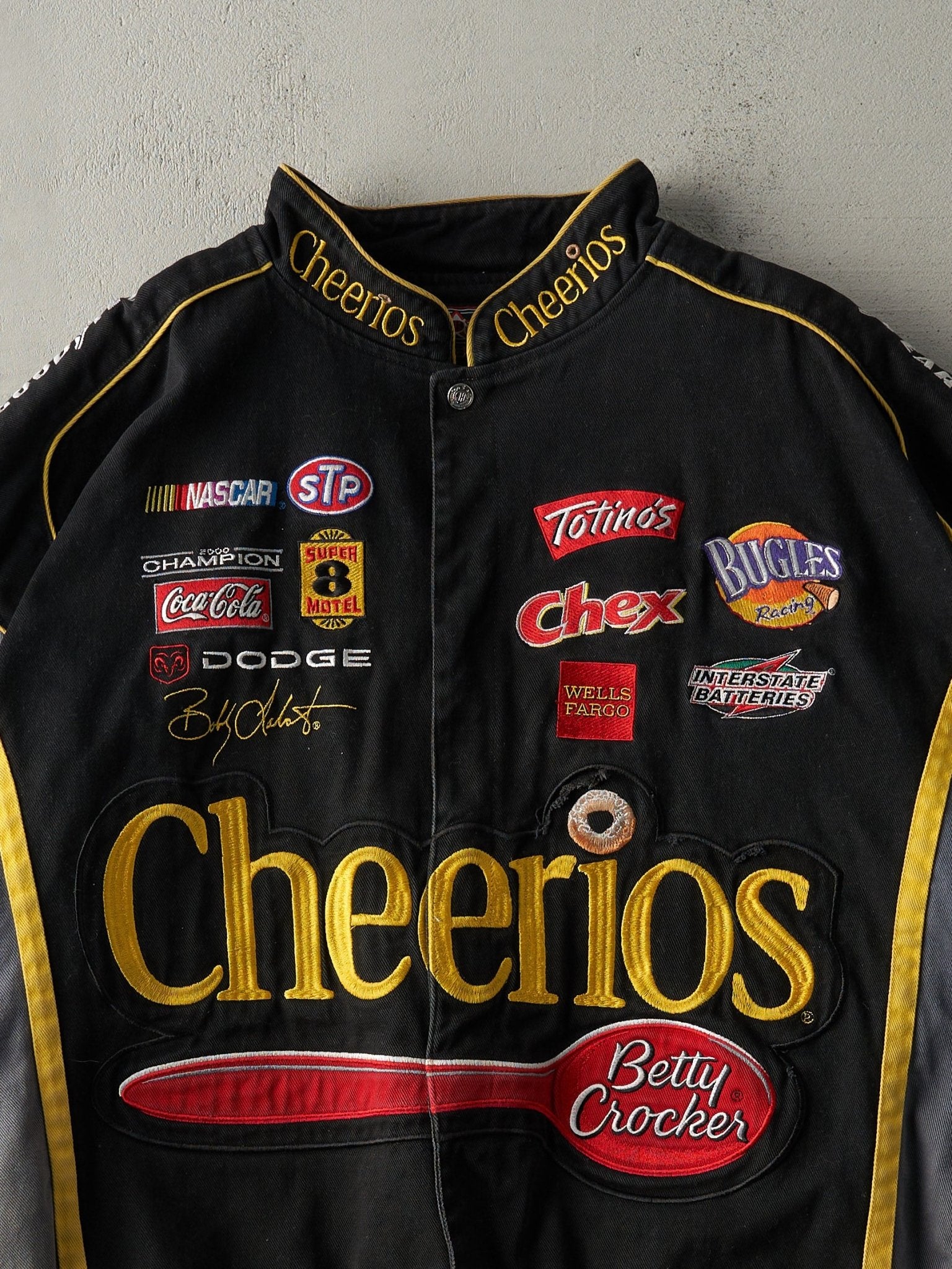 Vintage Y2K Black Bobby Labonte Cheerios Nascar Racing Jacket (4XL ...