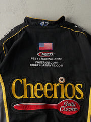 Vintage Y2K Black Bobby Labonte Cheerios Nascar Racing Jacket (4XL)