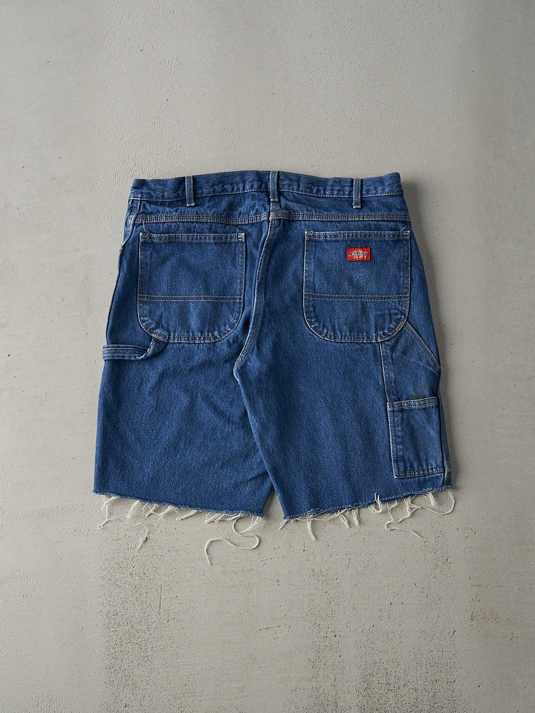 Vintage 90s Mid Wash Dickies Carpenter Cut Off Shorts (36x10)