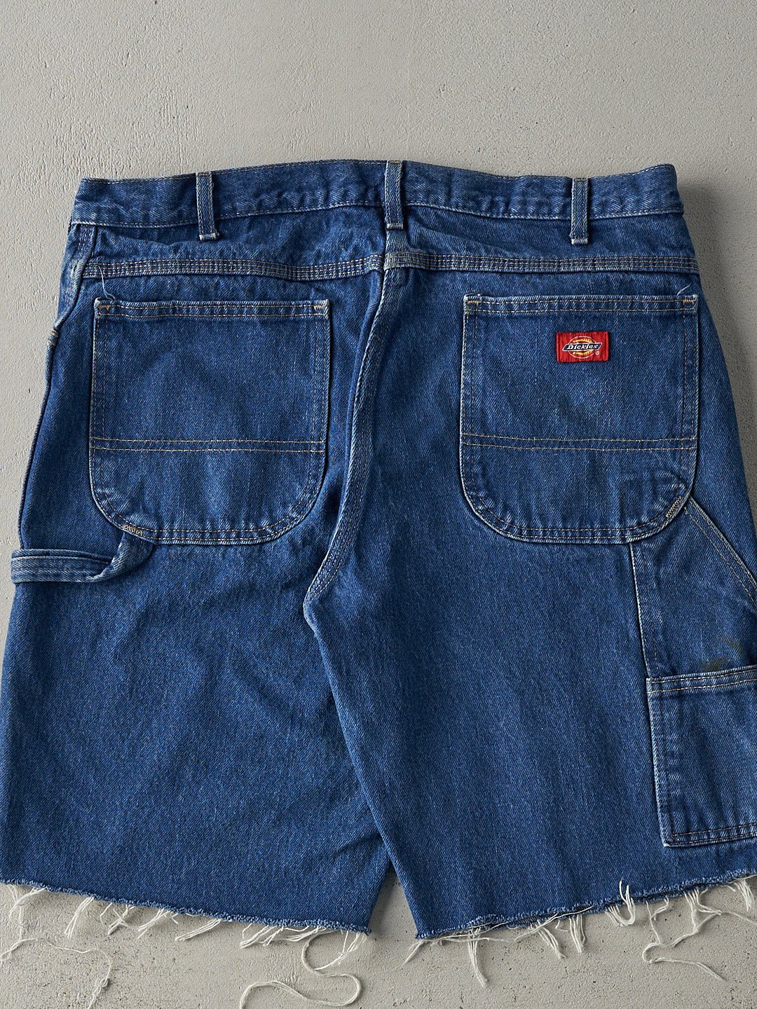 Vintage 90s Mid Wash Dickies Carpenter Cut Off Shorts (36x10)