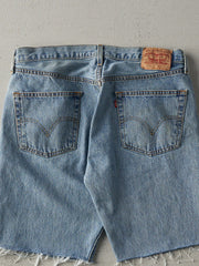 Vintage 90s Light Wash Levi's 501 Cut Off Jean Shorts (36x9)