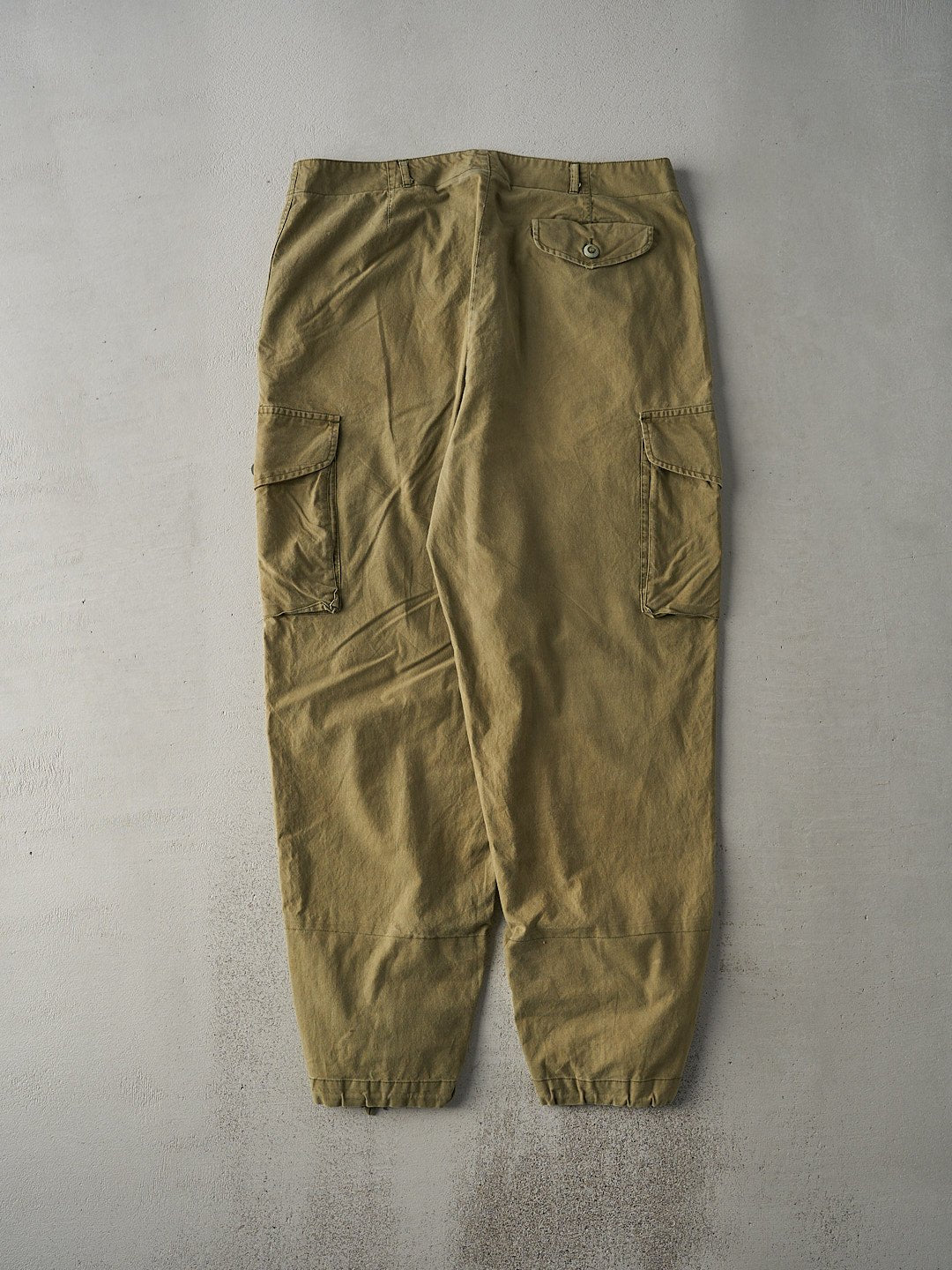 Vintage 90s Army Green Military by World Famous Parachute Pants (38x32)