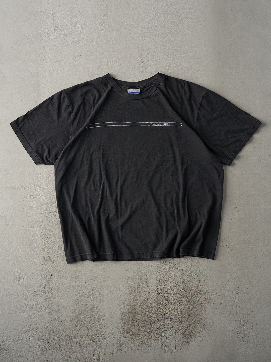 Vintage Y2K Faded Black Reebok Boxy Tee (L)