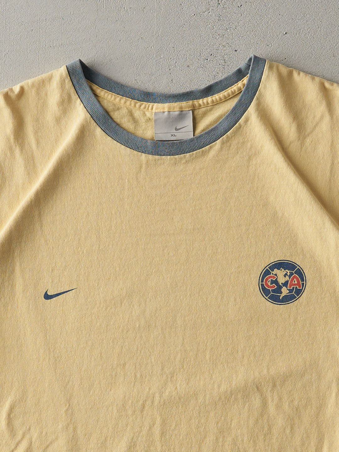 Vintage Y2K Yellow Nike Ringer Tee (M/L)