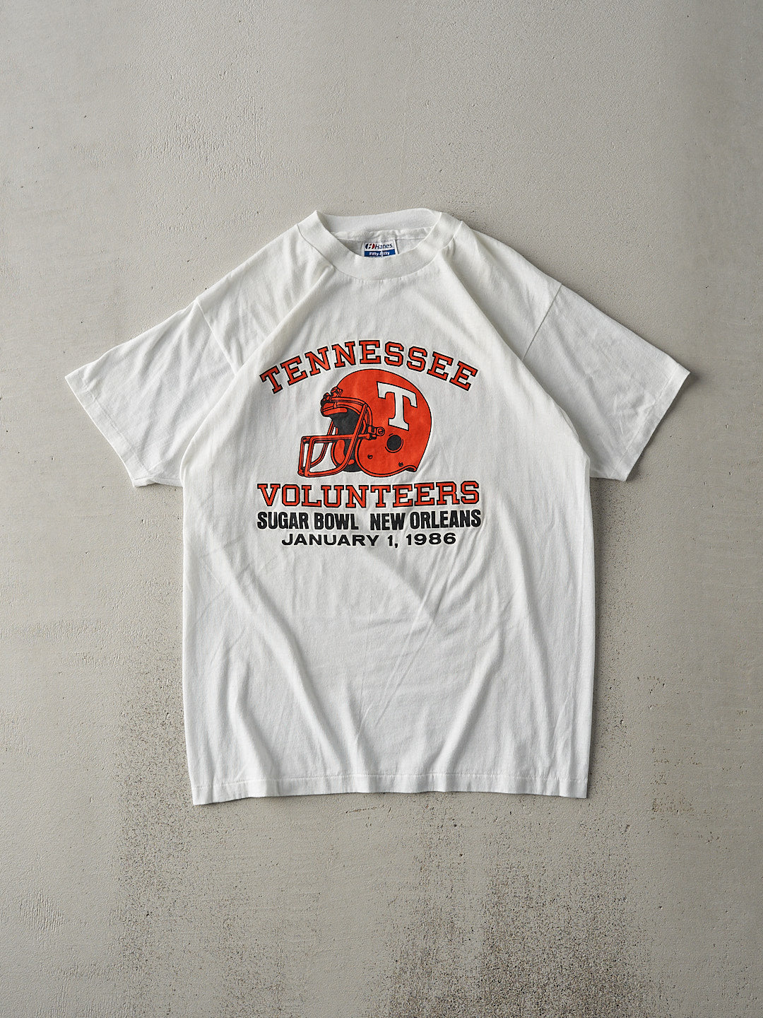 Vintage 86' White Tennessee Sugar Bowl Tee (S)