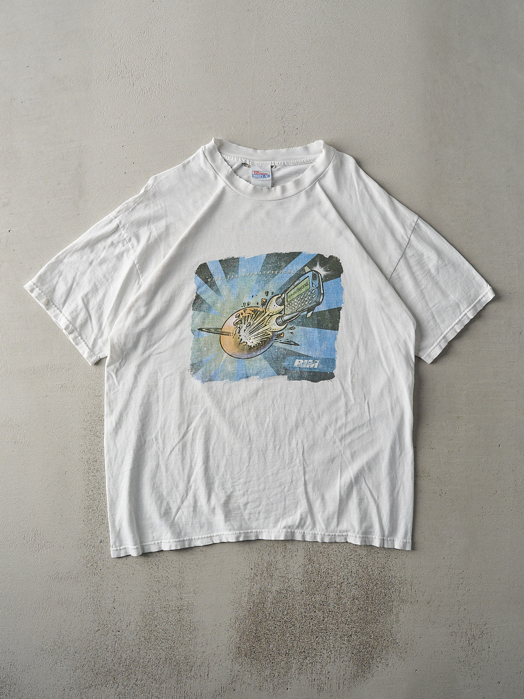 Vintage 90s White Rim Wireless Breakthrough Tee (L)